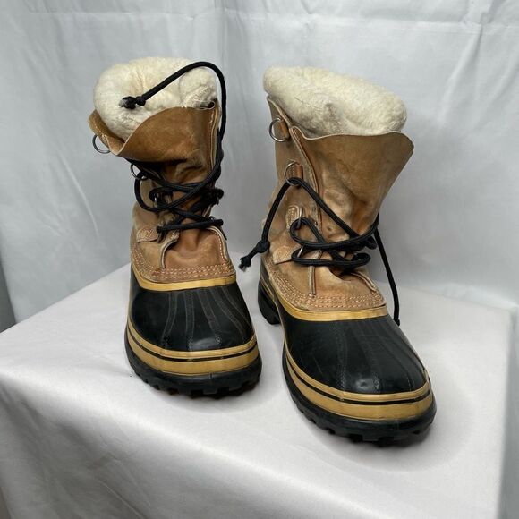 Sorel Caribou Leather Kaufman Rubber Snow Boot - Men’s 9 - Picture 3 of 11